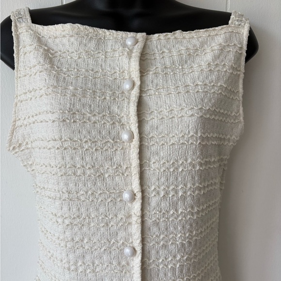 Cream Textured Women's Blouse | Size Small - Picture 3 of 5